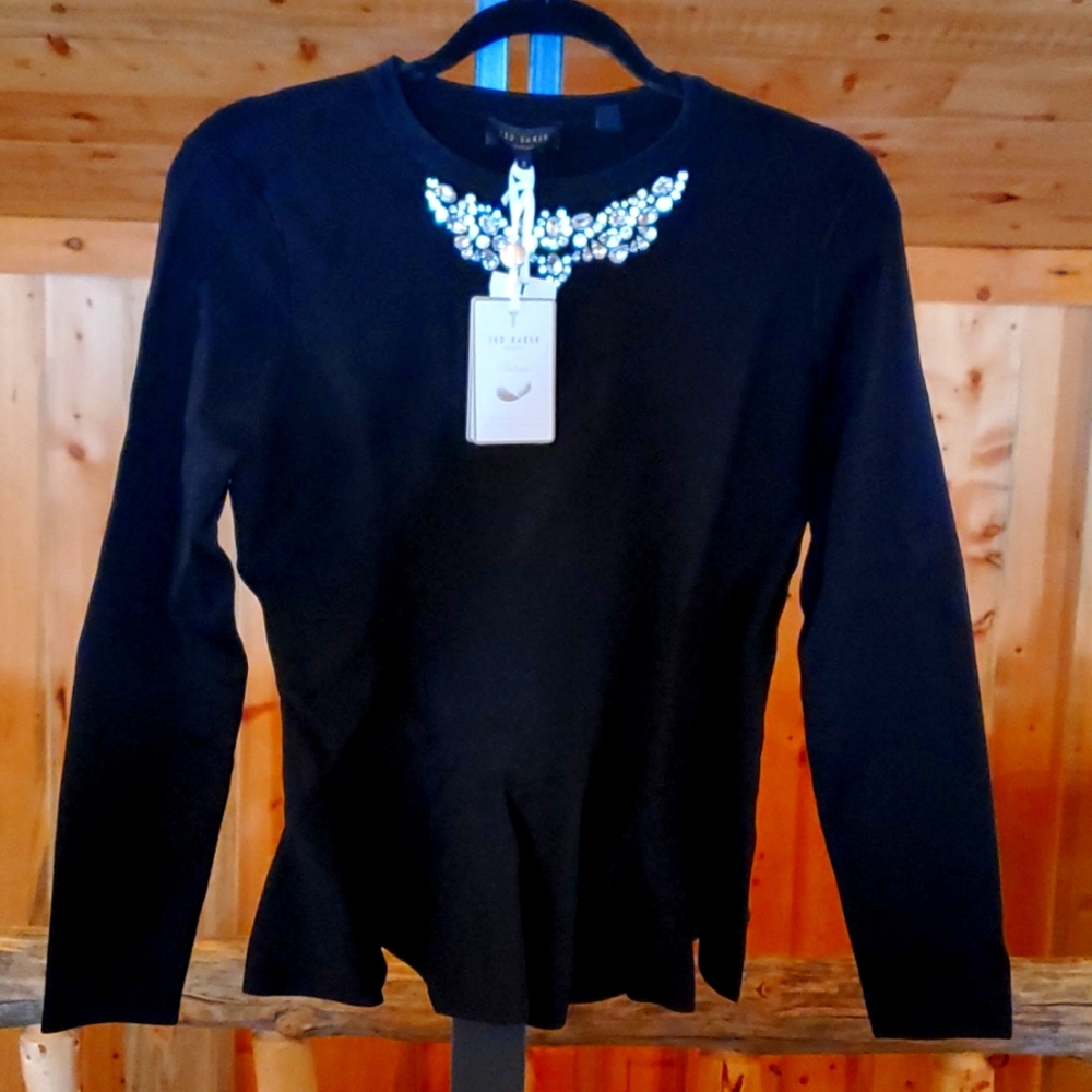 Ted Baker Size 3 Rhinestone Sweater
